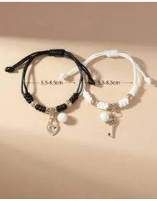 Fashions Radium Hearts Couple Best Friend Sister Korean Bracelet